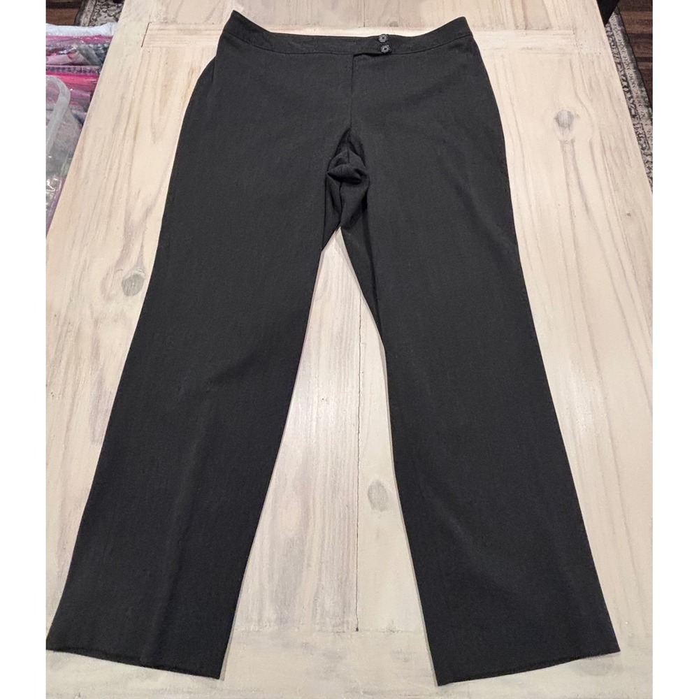 Lane Bryant Womens 16 Charcoal Gray Straight Leg Dress Pants Professional Office